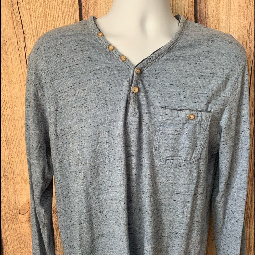 PD&C blueish grey casual long sleeve shirt